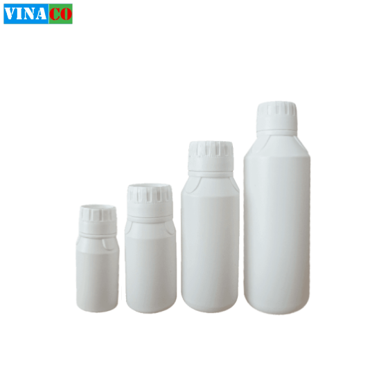 Chai HDPE 100- 250 - 500- 1000ml ba cánh Ø48mm