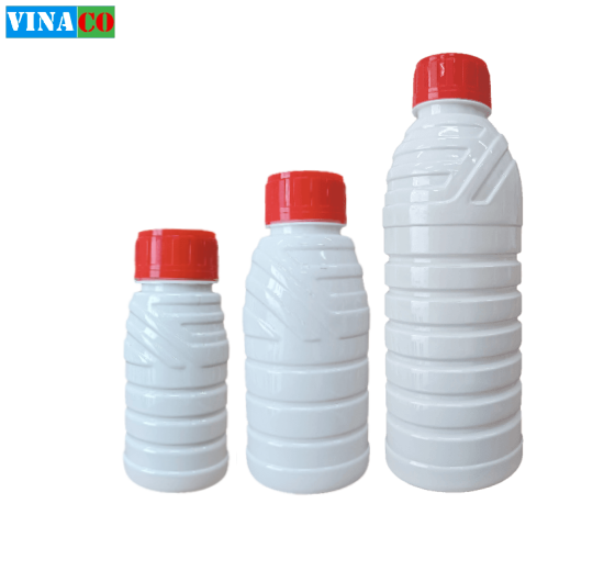 Chai Pet  250 - 500 -1000ml tròn gân chéo  Ø43mm